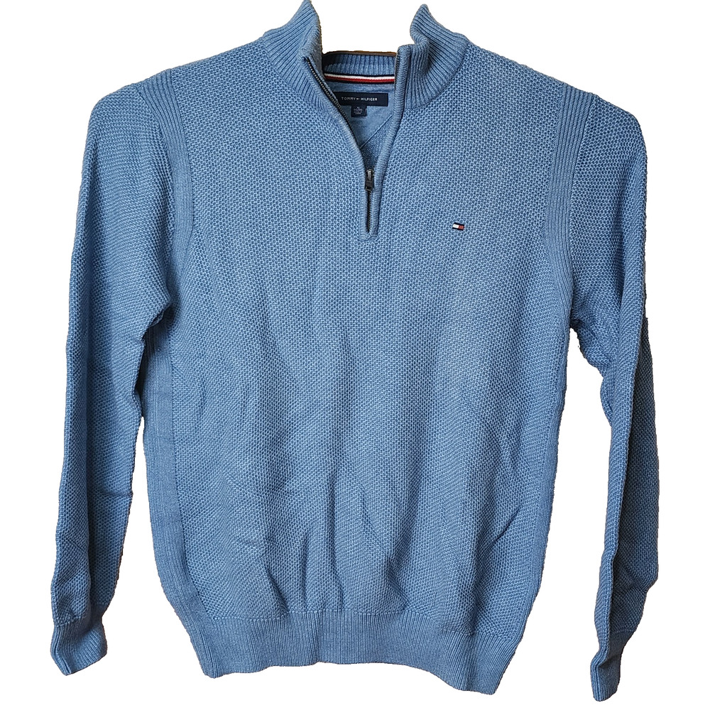 Men's Tommy Hilfiger Waffle Knit 1/4 Zip Heavy Sweater XL